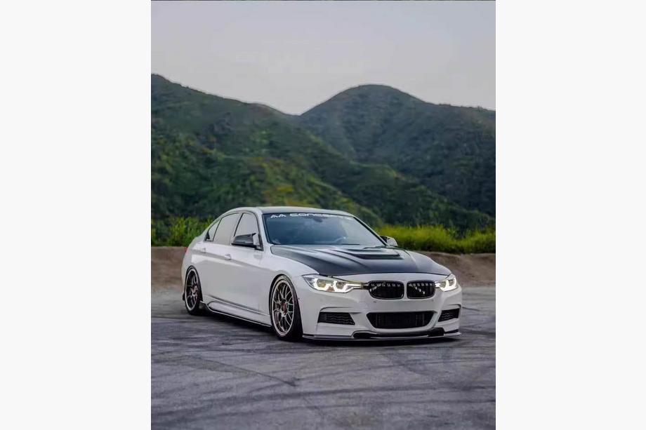 BMW 3-serie F30/F31 2012–2019 Frontspoiler-læbe, Lip V-Style (til F30 M-Sport, carbon) Foto 5