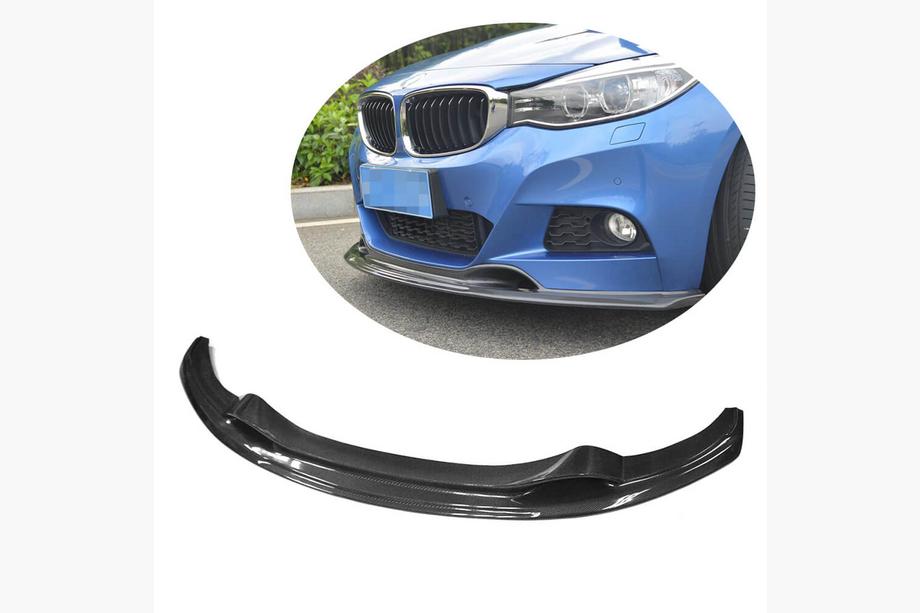 BMW 3-serie F34 2013–2020 Frontlæbe til kofanger Lip V-Style (til M-Sport, carbon) Foto 1
