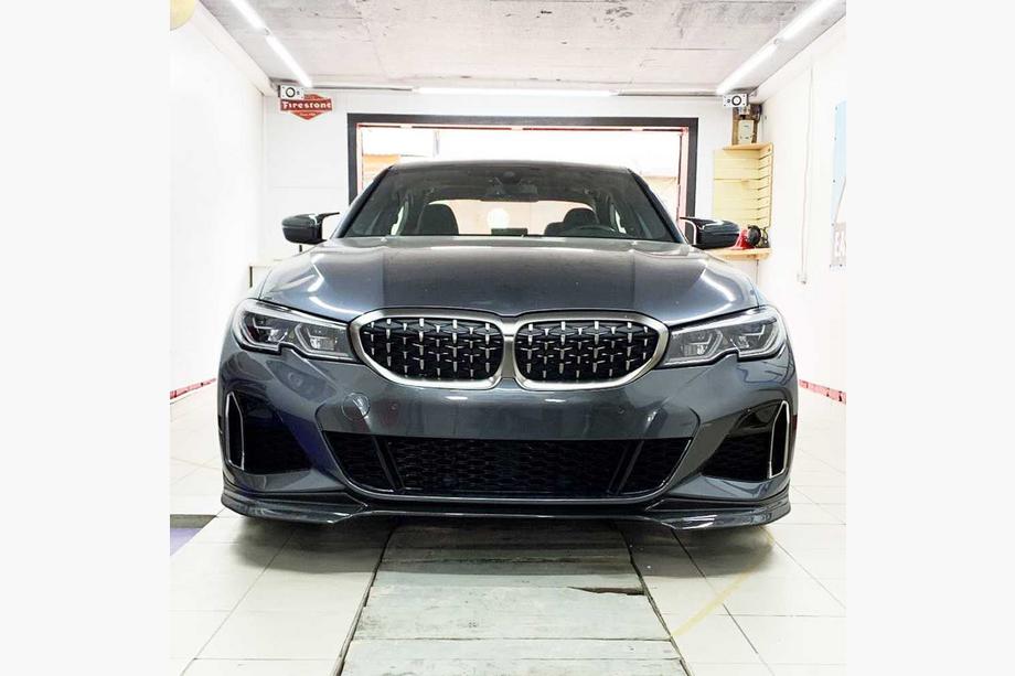 BMW 3-serie G20/G21 2018– Frontsplitter læbe Lip V3 (til M-Sport 2018-2022, carbon) Image