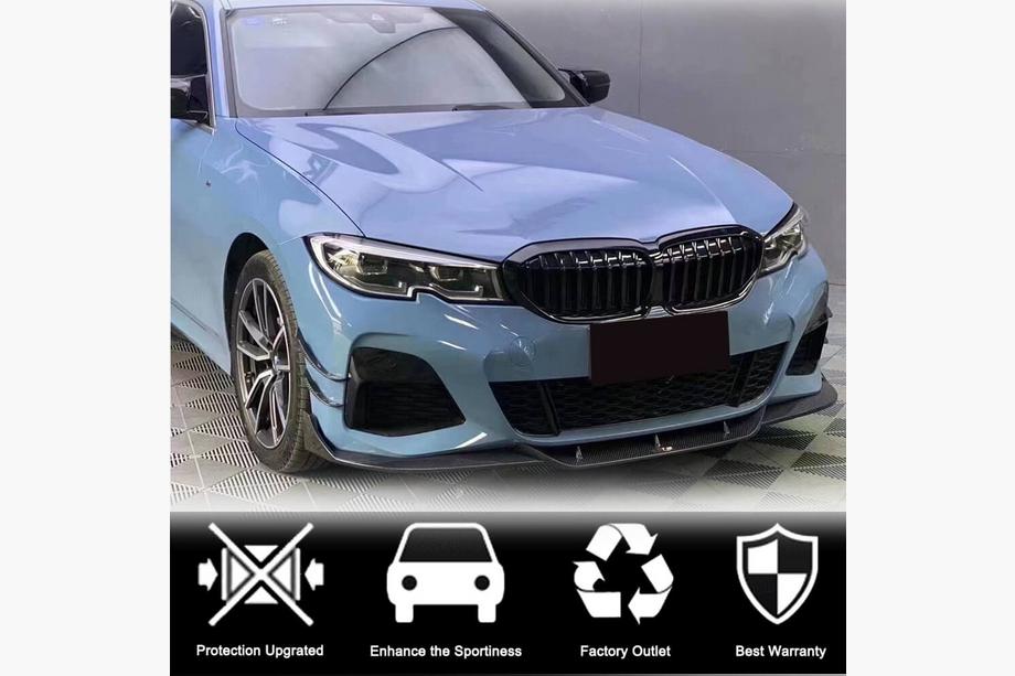 BMW 3-serie G20/G21 2018– Front spoilerlæbe til kofanger Lip PD-Style (til M-Sport 2018-2022, Carbon) Foto 2