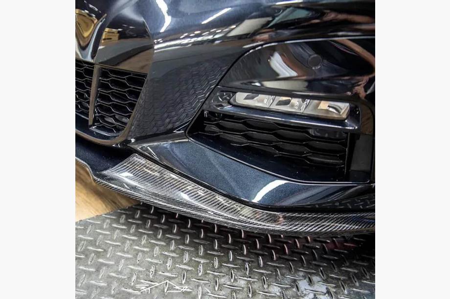 BMW 3-serie G20/G21 2018– Frontspoilerlæbe Lip V5 (til M-Sport 2018-2022, kulfiber) Foto 4