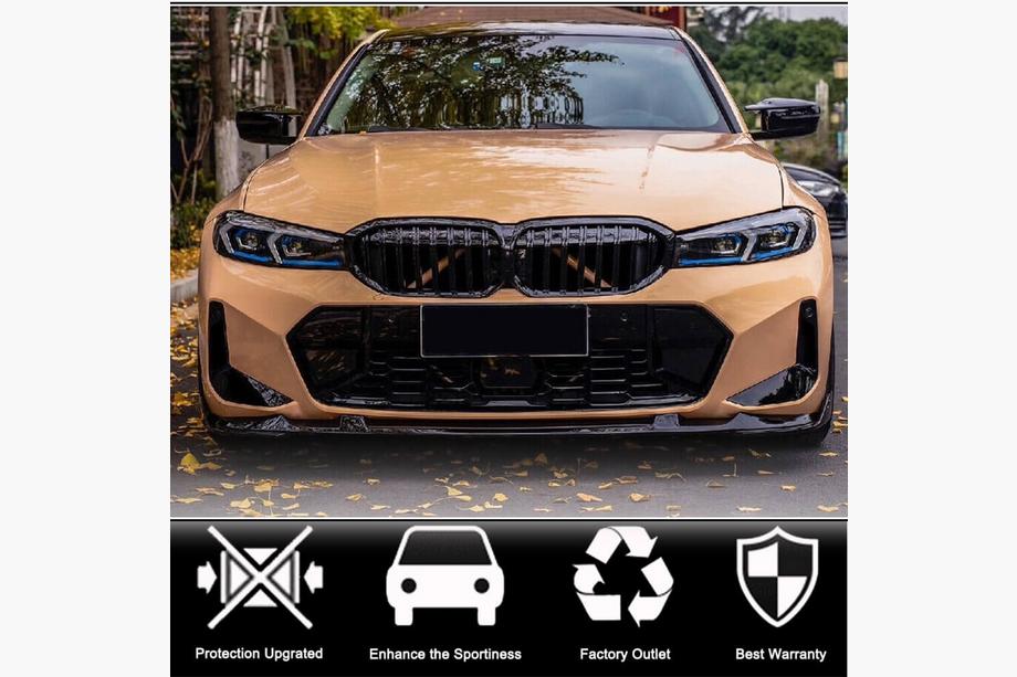BMW 3-serie G20/G21 2018– Frontlæbe til forreste kofanger Lip V2 (til M-Sport 2022+, carbon) Foto 2