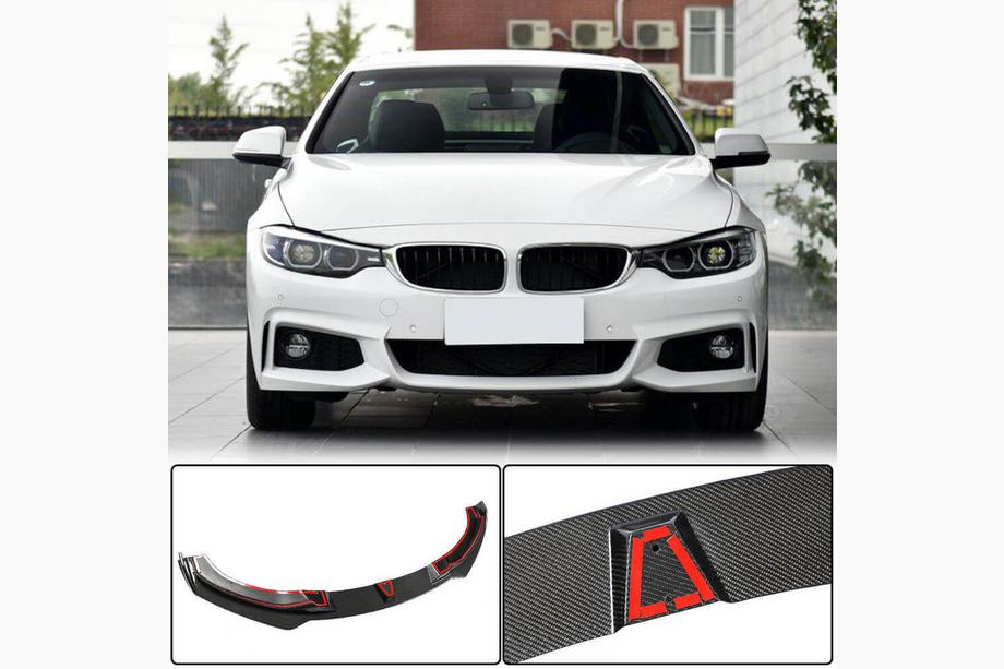 BMW 4-serie F32/F33/F36 2012–2020 Front læbespoiler til kofanger Lip V2 (til M-Sport, carbon) Image