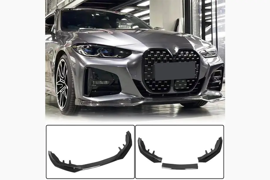 BMW 4-serie G22/23/26 2020– Frontspoiler-læbe Lip V1 (til G22/G23 M-Sport, kulfiber) Image
