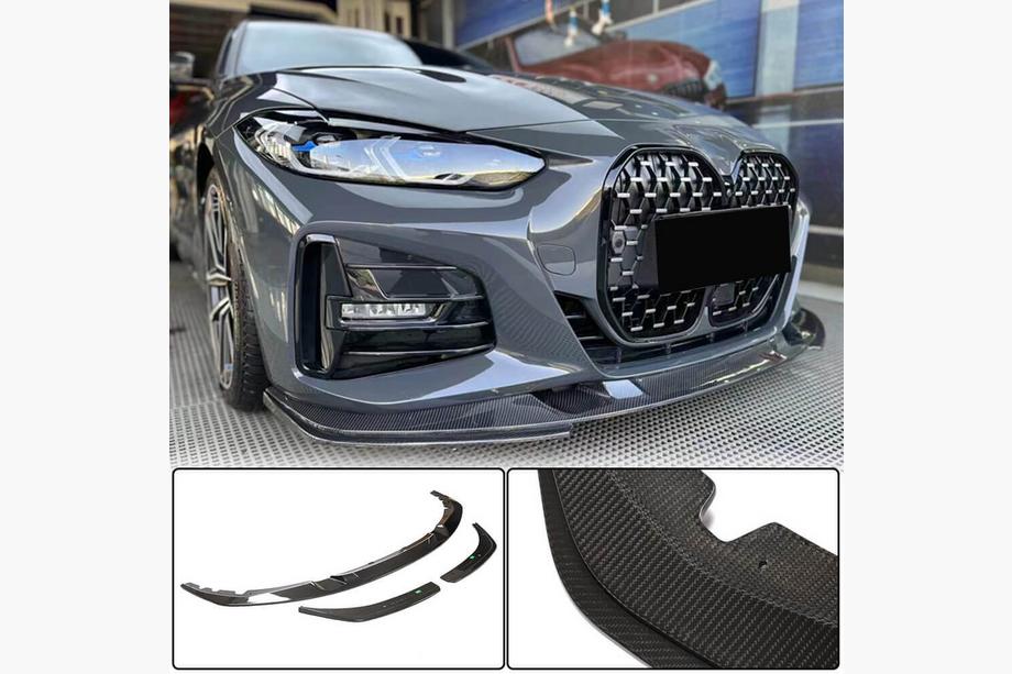 BMW 4-serie G22/23/26 2020– Frontlæbe til forreste kofanger Lip V3 (til G22/G23 M-Sport, carbon) Image