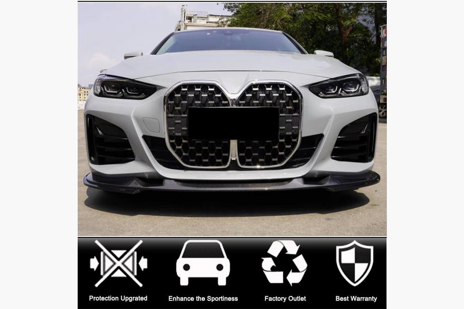 BMW 4-serie G22/23/26 2020– Frontlæbe til forreste kofanger Lip V2 (til G26 M-Sport, kulfiber) Foto 2