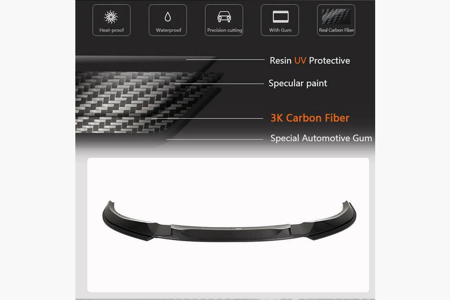 BMW 4-serie G22/23/26 2020– Frontlæbe til forreste kofanger Lip V2 (til G26 M-Sport, kulfiber) Foto 4