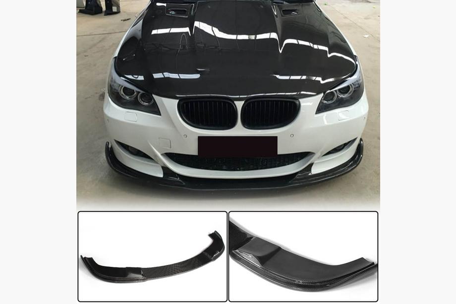 BMW 5-serie E60/E61 2003–2010 Frontspoilerlæbe til forreste kofanger (til M-Sport, kulfiber) Image