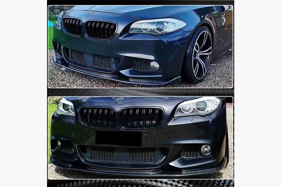 BMW 5-serie F10/F11 2010–2016 Frontspoiler læbe Lip V2 (til F10 M-Sport, carbon) Foto 3