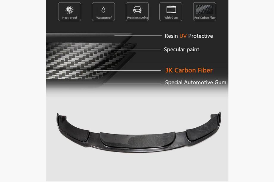 BMW 5-serie F10/F11 2010–2016 Frontspoiler læbe Lip V2 (til F10 M-Sport, carbon) Foto 5