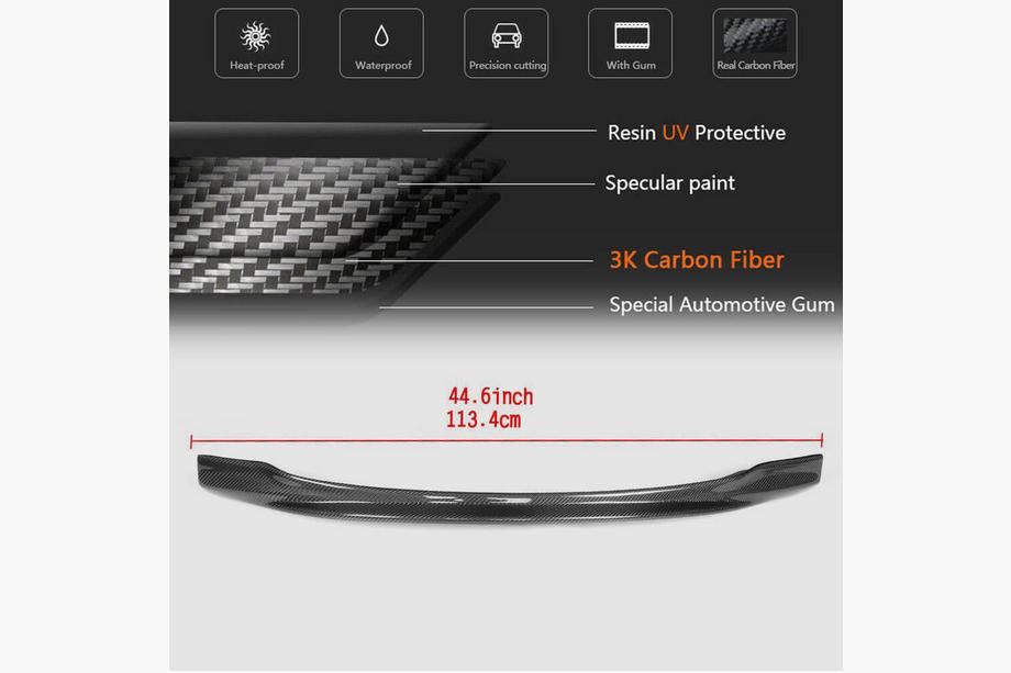 BMW 5-serie F10/F11 2010–2016 Frontlæbe til kofanger Lip V4 (til F10 M5, carbon) Foto 5