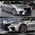 BMW 5-serie G30/G31 2017–2023 Frontspoilerlæbe Lip V1 (til M5 F90 2020-2024, Carbon) foto 5