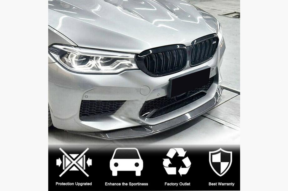 BMW 5-serie G30/G31 2017–2023 Front læbespoiler til kofanger Lip V3 (til M5 F90 2017-2020, kulfiber) Foto 5