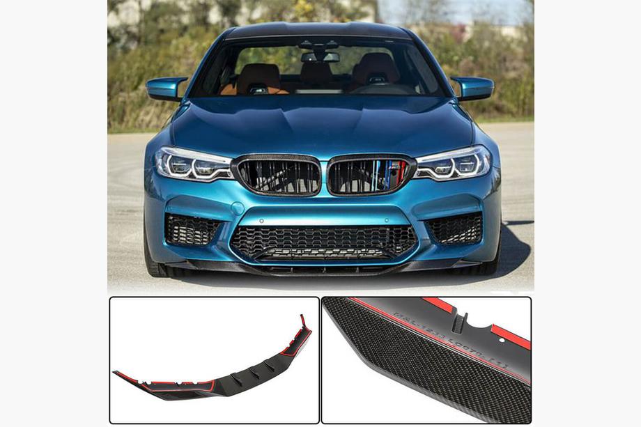 BMW 5-serie G30/G31 2017–2023 Frontlæbe til forreste kofanger Lip V4 (til M5 F90 2017-2020, Carbon) Image