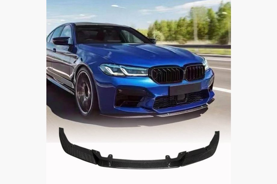 BMW 5-serie G30/G31 2017–2023 Frontspoiler-læbe Lip V4 (til M5 F90 2020-2024, kulfiber) Image