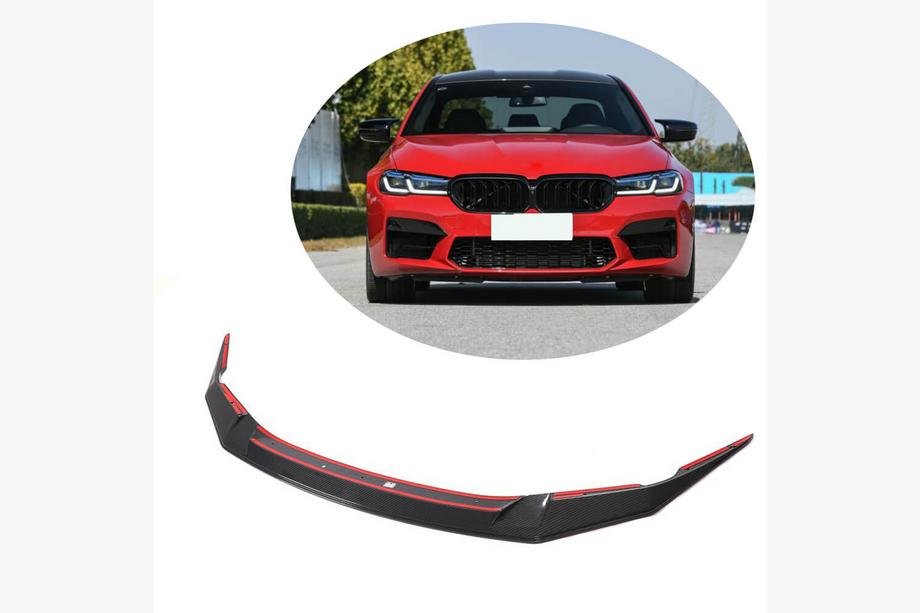 BMW 5-serie G30/G31 2017–2023 Frontkofanger-læbe Lip V3 (til M5 F90 2020-2024, carbon) Image