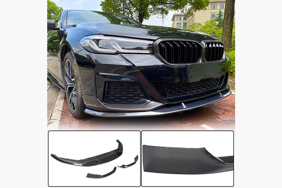BMW 5-serie G30/G31 2017–2023 Frontlæbe til forreste kofanger Lip V1 (til M-Sport 2021-2024, Carbon) Image