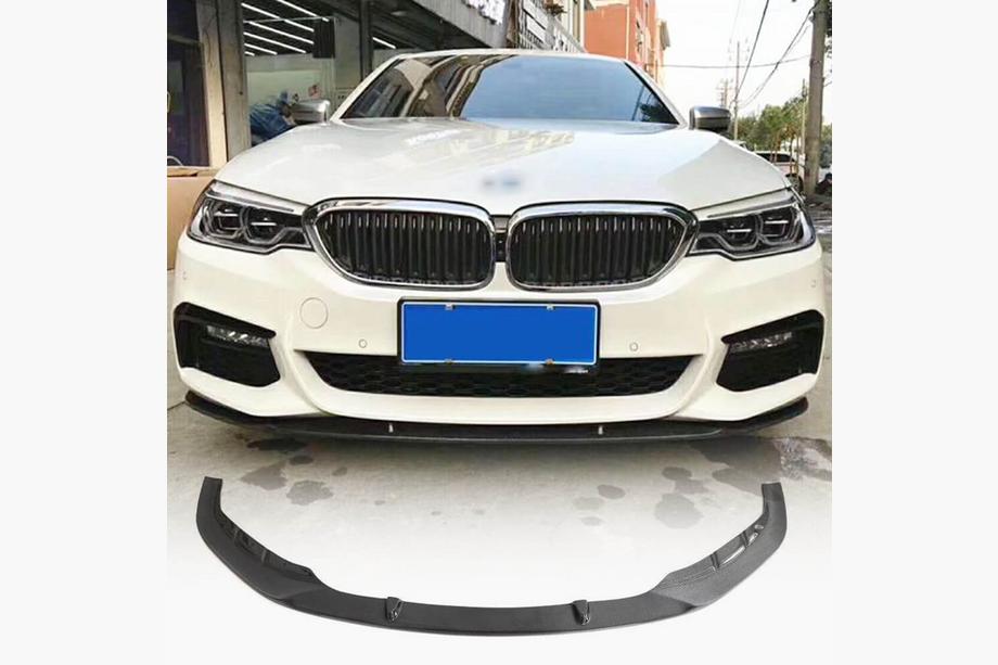 BMW 5-serie G30/G31 2017–2023 Frontspoilerlæbe Lip V3 (til M-Sport 2017-2020, kulfiber) Image