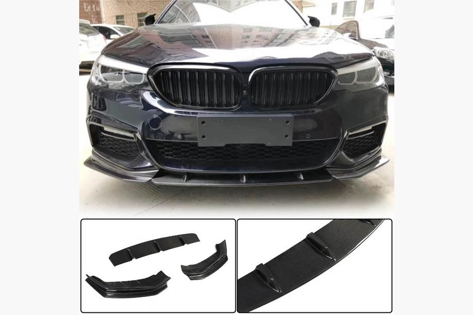 BMW 5-serie G30/G31 2017–2023 Front bumperlæbe Lip V4 (til M-Sport 2017-2020, carbon) Image