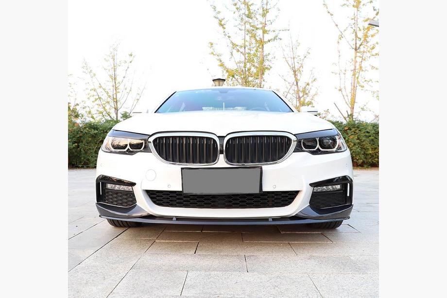BMW 5-serie G30/G31 2017–2023 Frontlæbe til forreste kofanger Lip V6 (til M-Sport 2017-2020, carbon) Foto 4
