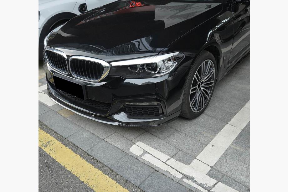 BMW 5-serie G30/G31 2017–2023 Frontlæbe til forreste kofanger Lip V6 (til M-Sport 2017-2020, carbon) Foto 5