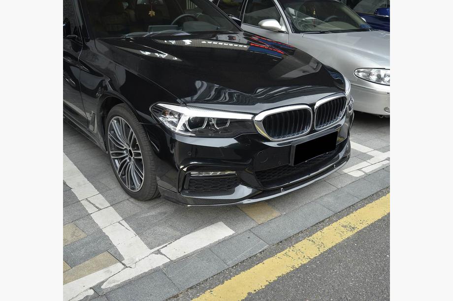 BMW 5-serie G30/G31 2017–2023 Frontlæbe til forreste kofanger Lip V6 (til M-Sport 2017-2020, carbon) Foto 6