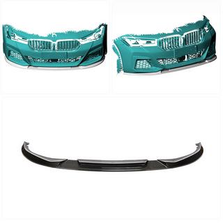 Front bumper lip Lip V2 (til M-Sport 2021-2024, kulfiber) BMW 5-serie G30/G31 2017–2023 foto 2
