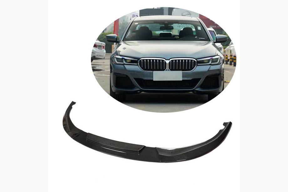 BMW 5-serie G30/G31 2017–2023 Front bumper lip Lip V2 (til M-Sport 2021-2024, kulfiber) Image