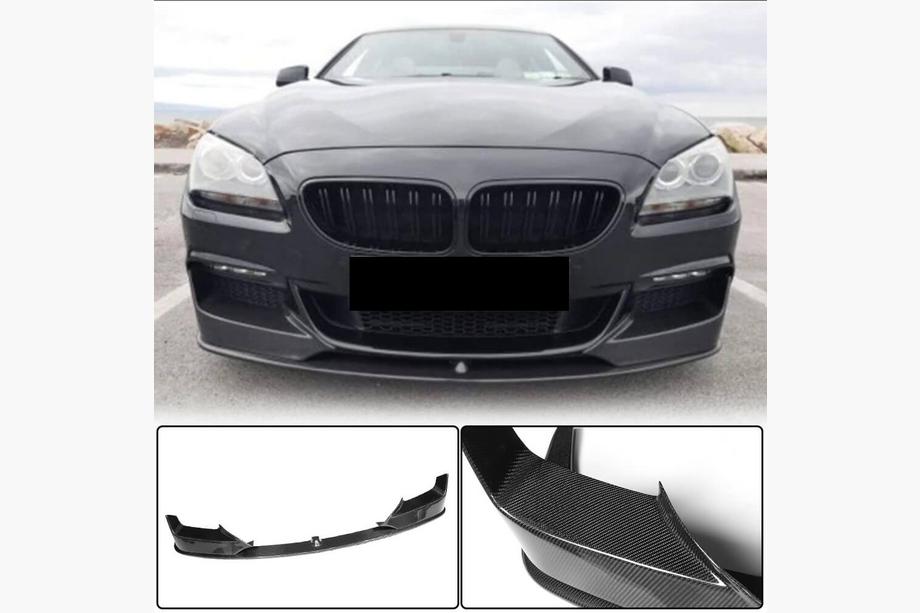 BMW 6-serie F12/F13/F06 2011–2018 Frontlæbe til for kofanger Lip V1 (til M-Sport, carbon) Foto 1
