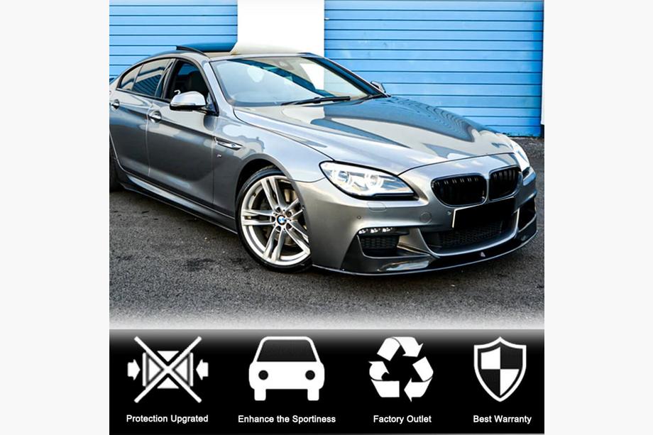 BMW 6-serie F12/F13/F06 2011–2018 Frontlæbe til for kofanger Lip V1 (til M-Sport, carbon) Foto 2