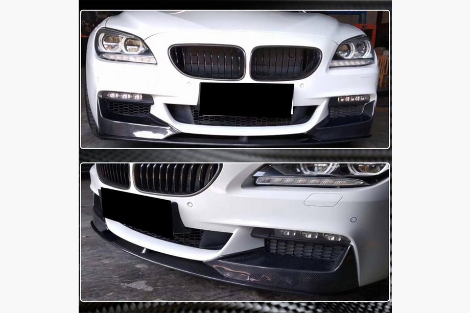 BMW 6-serie F12/F13/F06 2011–2018 Frontlæbe til for kofanger Lip V1 (til M-Sport, carbon) Foto 4
