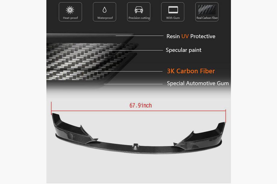 BMW 6-serie F12/F13/F06 2011–2018 Frontlæbe til for kofanger Lip V1 (til M-Sport, carbon) Foto 5
