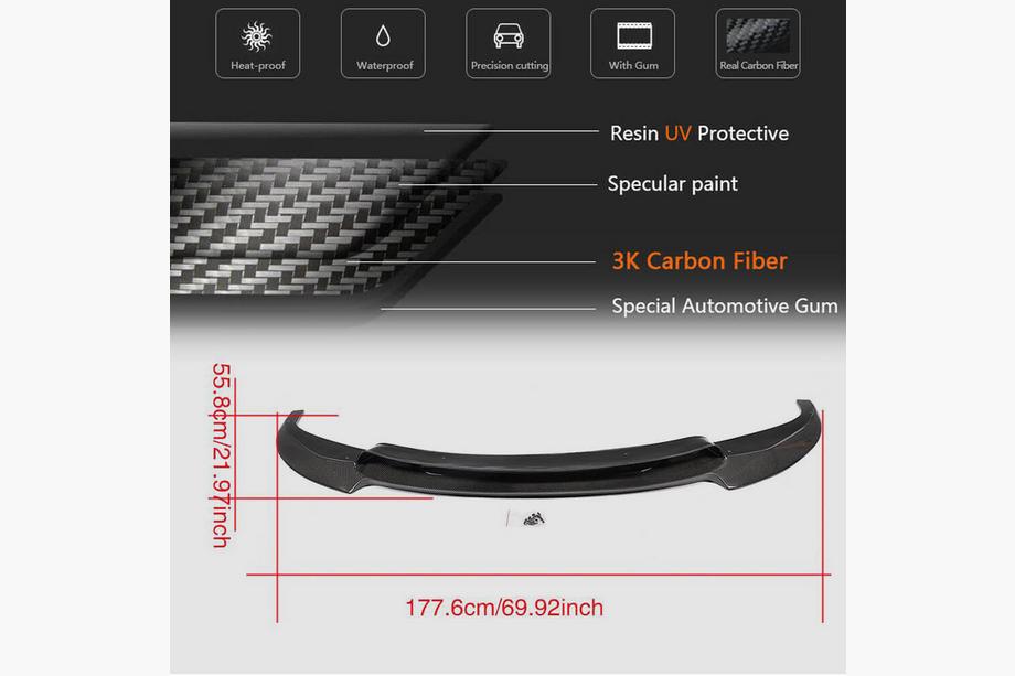 BMW 6-serie F12/F13/F06 2011–2018 Front bumperlip Lip V1 (til M6, carbon) Foto 6