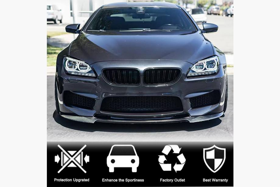 BMW 6-serie F12/F13/F06 2011–2018 Kofangerlæbe foran Lip V2 (til M6, carbon) Foto 4