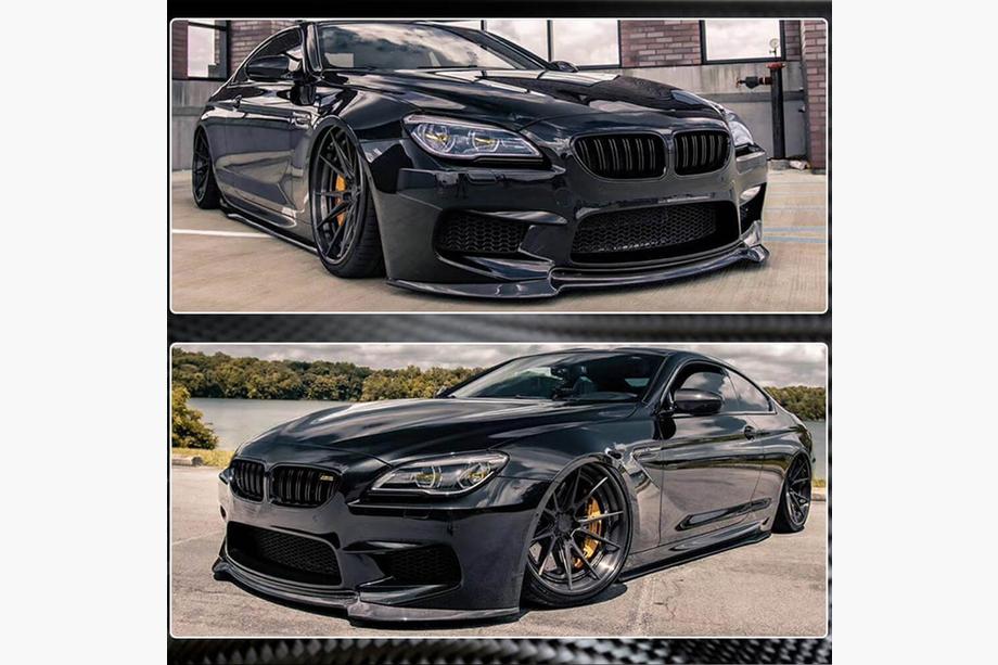 BMW 6-serie F12/F13/F06 2011–2018 Kofangerlæbe foran Lip V2 (til M6, carbon) Foto 5
