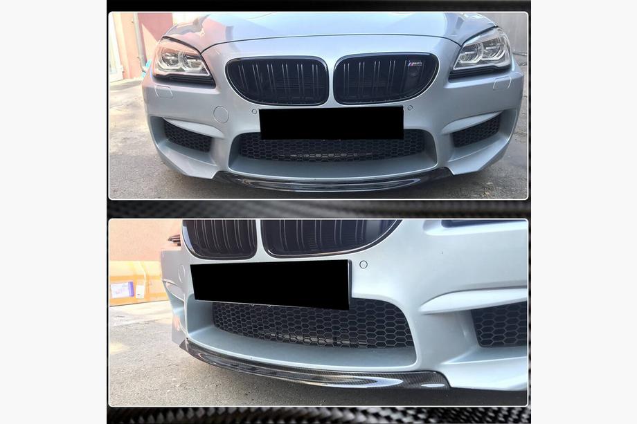 BMW 6-serie F12/F13/F06 2011–2018 Frontlæbe til forreste kofanger Dry Carbon V6 Foto 4