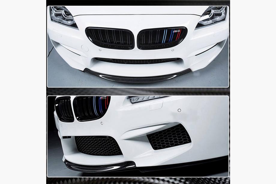 BMW 6-serie F12/F13/F06 2011–2018 Frontlæbe til forreste kofanger Dry Carbon V6 Foto 5