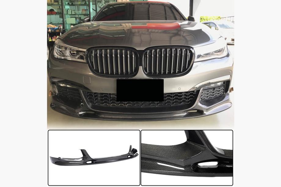 BMW 7-serie G11/G12 2015–2022 Frontlæbe til forreste kofanger Lip V1 (til M-Sport 2016-2019, Carbon) Foto 1