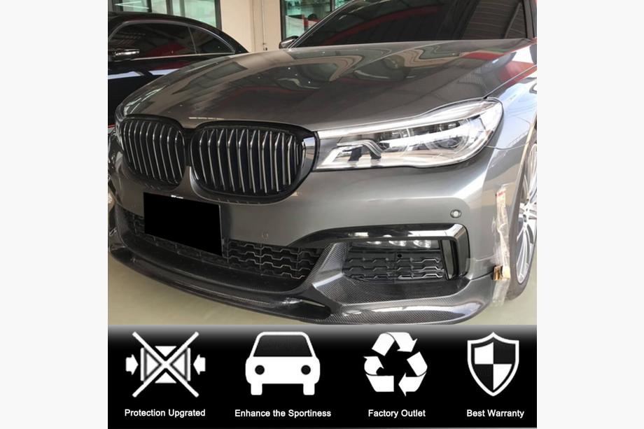 BMW 7-serie G11/G12 2015–2022 Frontlæbe til forreste kofanger Lip V1 (til M-Sport 2016-2019, Carbon) Foto 2