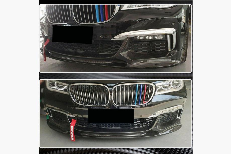 BMW 7-serie G11/G12 2015–2022 Frontlæbe til forreste kofanger Lip V1 (til M-Sport 2016-2019, Carbon) Foto 3