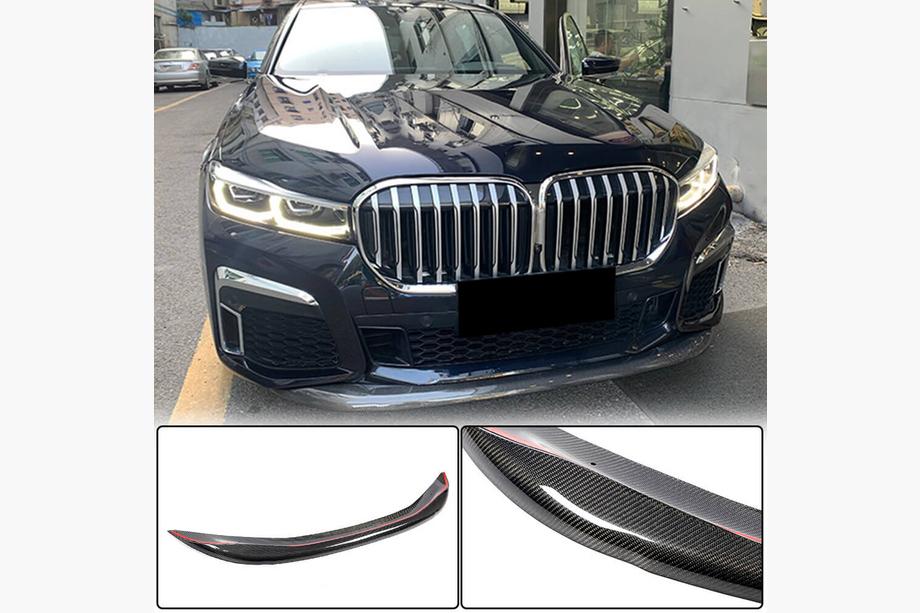 BMW 7-serie G11/G12 2015–2022 Frontkofanger-læbe Lip V1 (til M-Sport 2019-2022, kulfiber) Image