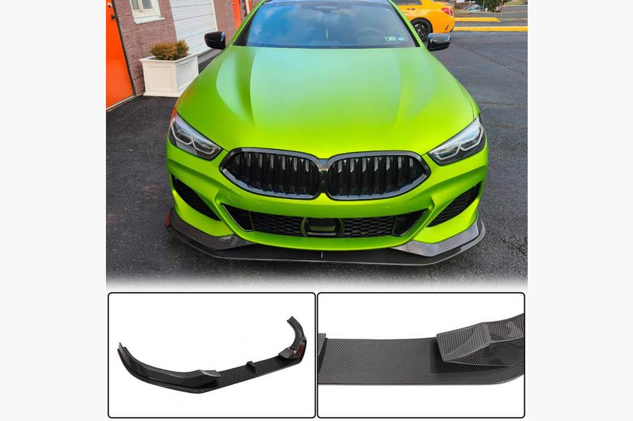 BMW 8-serie G14/G15/G16 2018– Frontlæbe til for kofanger Lip V1 (til M-Sport, carbon) Foto 1