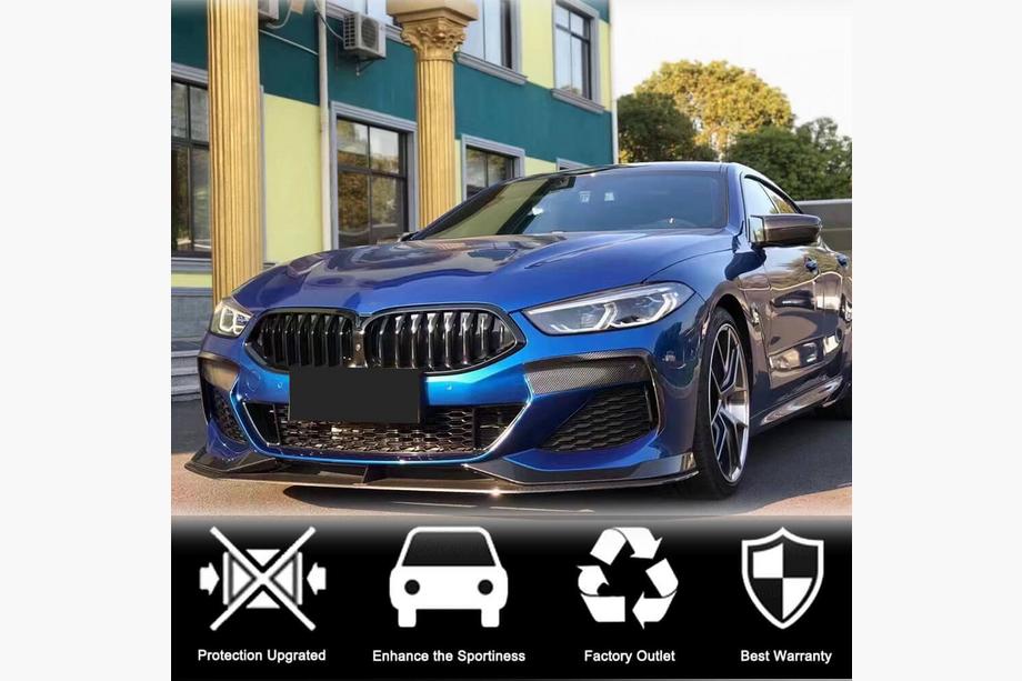 BMW 8-serie G14/G15/G16 2018– Frontlæbe til for kofanger Lip V1 (til M-Sport, carbon) Foto 3