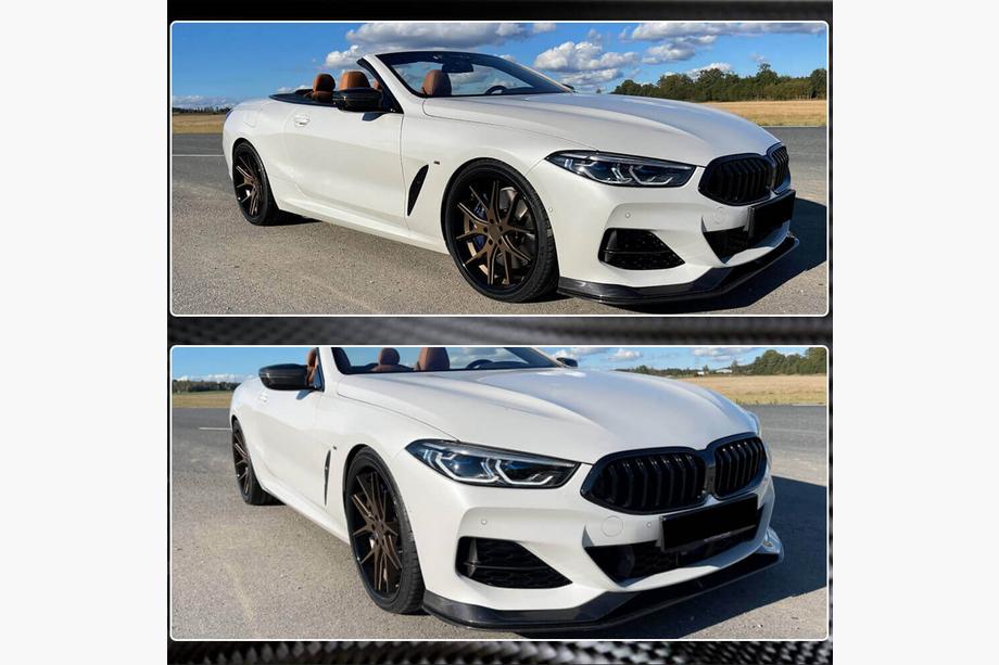 BMW 8-serie G14/G15/G16 2018– Frontlæbe til for kofanger Lip V1 (til M-Sport, carbon) Foto 5