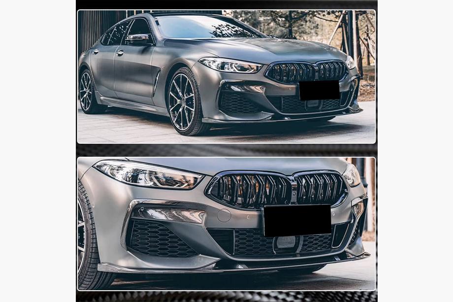 BMW 8-serie G14/G15/G16 2018– Frontspoiler læbe V3 til for kofanger (til M-Sport, carbon) Foto 5