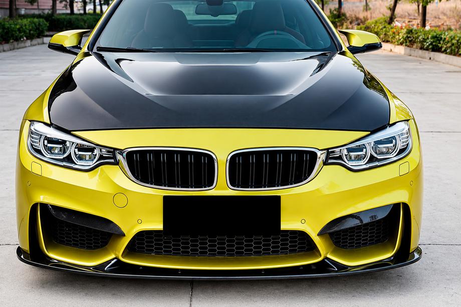 BMW 3-serie F30/F31 2012–2019 Frontlæbe til kofanger Lip V1 (til F80, carbon) Image