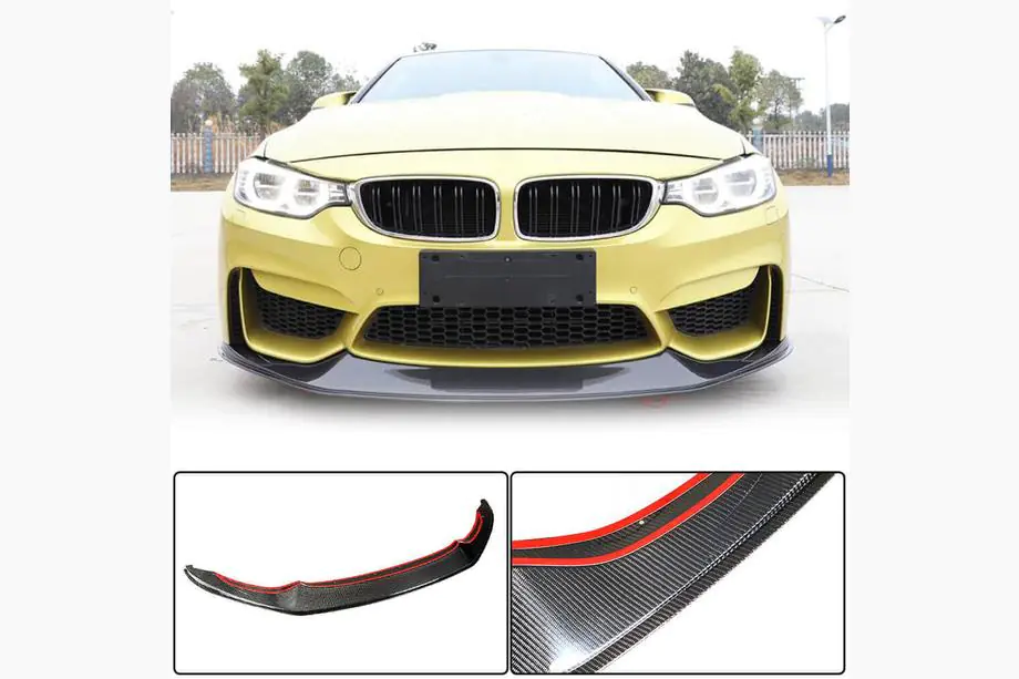 BMW 3-serie F30/F31 2012–2019 Frontlæbe til forreste kofanger Lip V7 (til F80, Carbon) Image