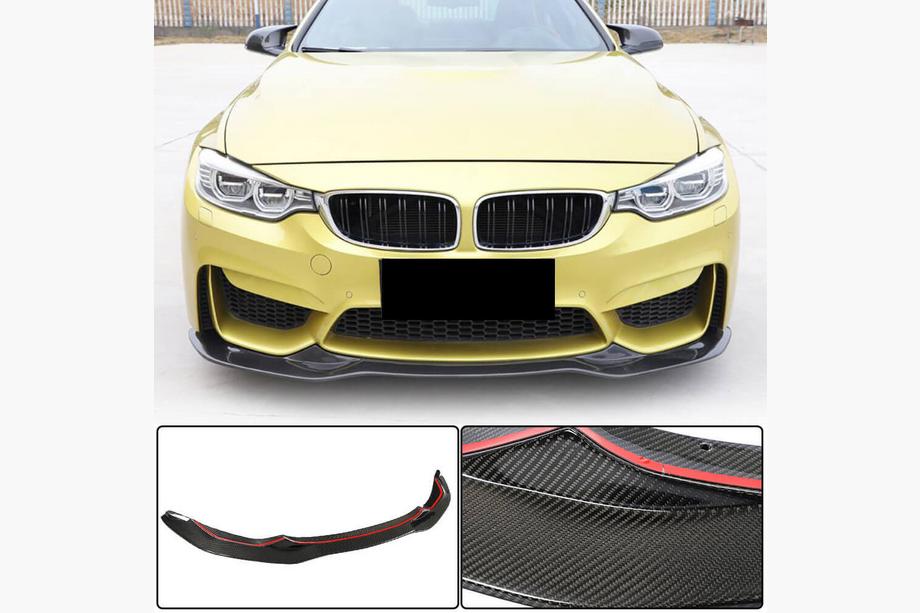 BMW 3-serie F30/F31 2012–2019 Frontlæbe til forreste kofanger Lip V9 (til F80, carbon) Image