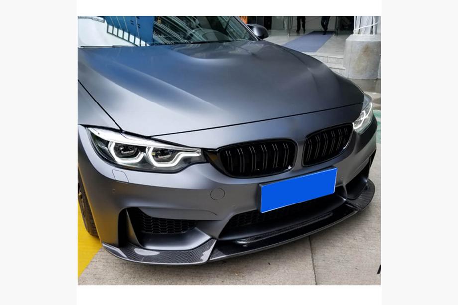 BMW 3-serie F30/F31 2012–2019 Frontbumper-læbe Lip V10 (til F80, kulfiber) Foto 2