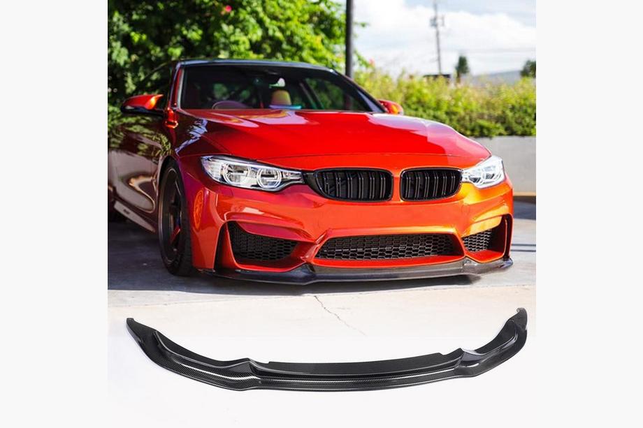 BMW 3-serie F30/F31 2012–2019 Front læbespoiler til kofanger Lip V11 (til F80, kulfiber) Image
